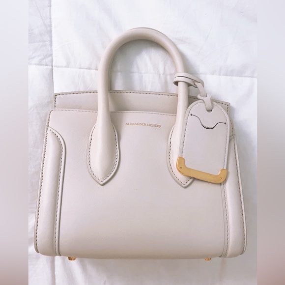 Alexander McQueen Heroine 21 White/Cream Italian Satchel Ladies Bag - Picture 2 of 11